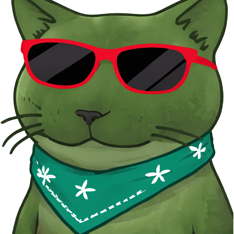 Cat with sunglasses emoji