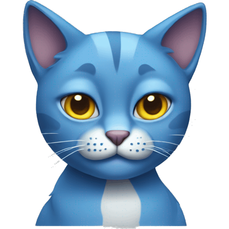 stupid blue cat emoji