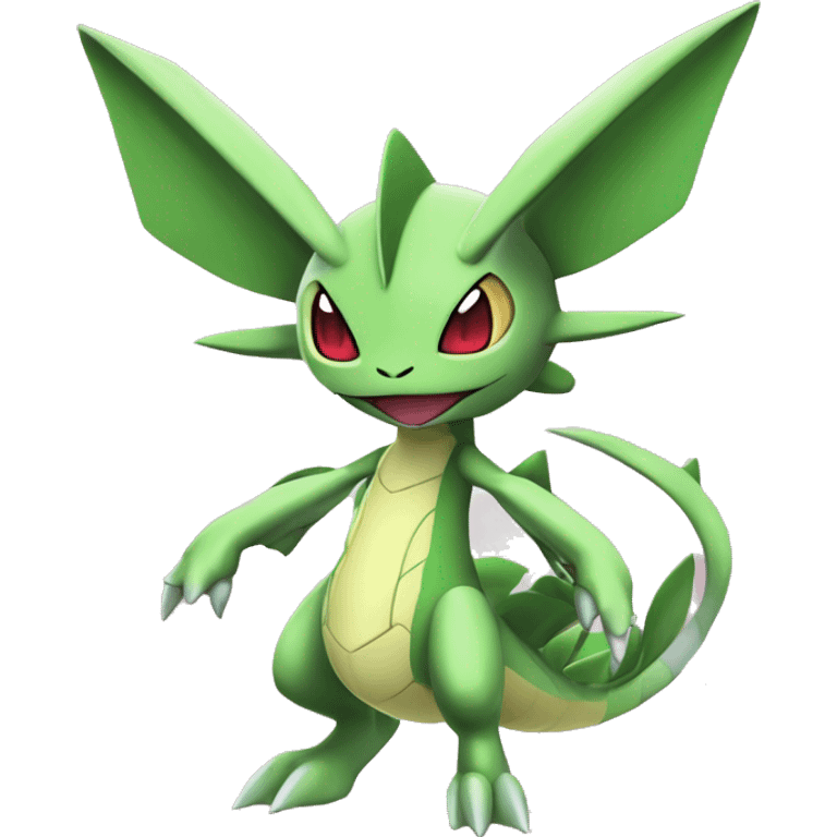 Cool Edgy Cute Chibi Legendary Shiny Fakemon-Pokémon-Genesect-Flygon With Full Body Detailed High Quality emoji