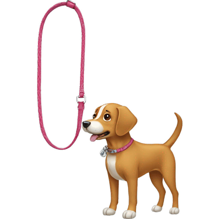 Dog walking leash emoji