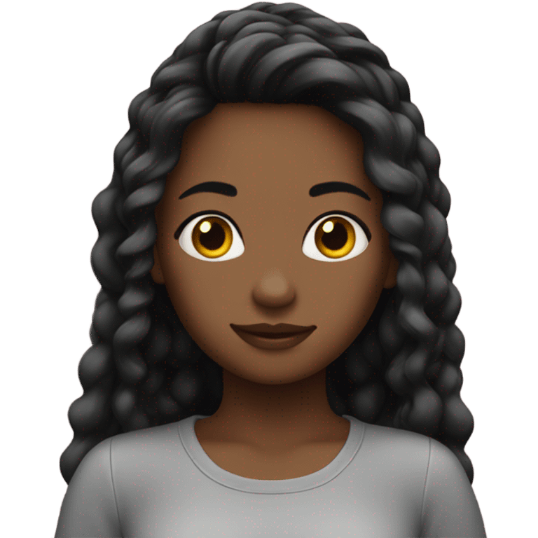 Girl hair black dream emoji