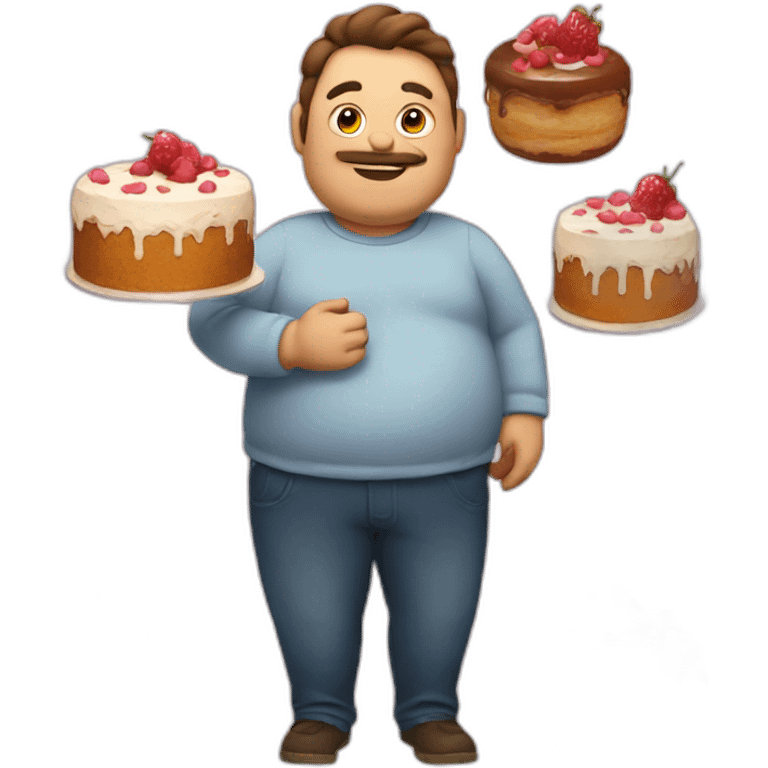 Fatty with a cake emoji