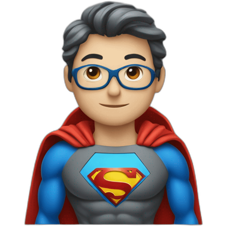 A superman like person wear a carbon emission reduction logo clothes emoji