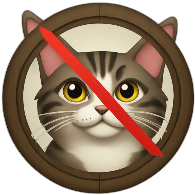 Cats prohibition sign emoji