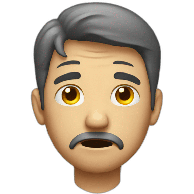 Worried man with hands on his head emoji