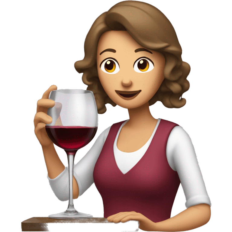 Mom Drinking wine out of decanter emoji