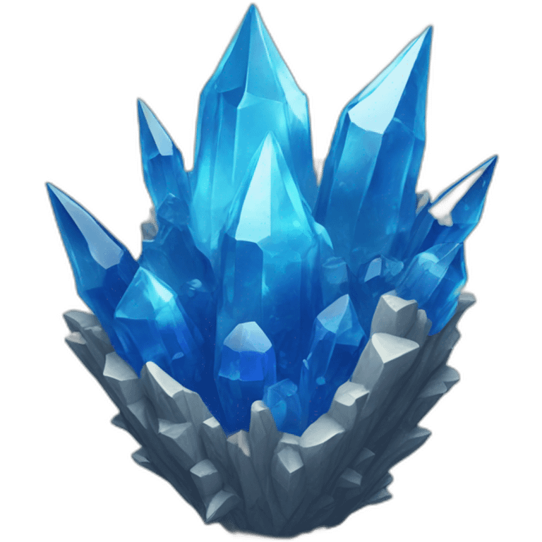 blue crystal formation with spikes emoji