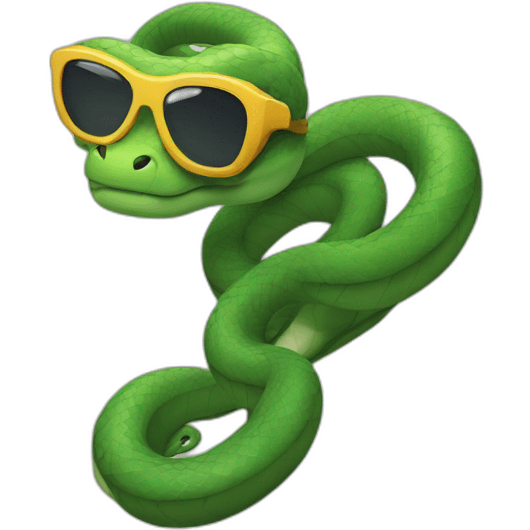 Snake with shades emoji