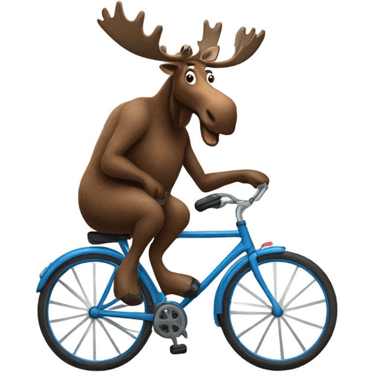 Moose riding a bike emoji