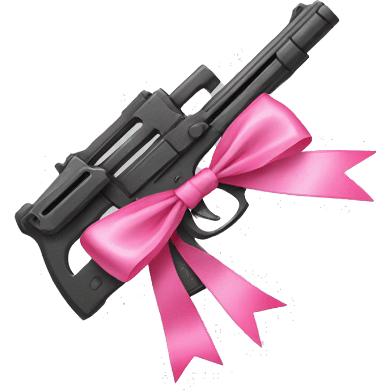 Gun with a pink bow emoji