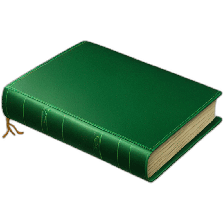 old book green leather cover emoji