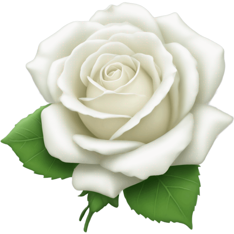 a beautiful white rose emoji