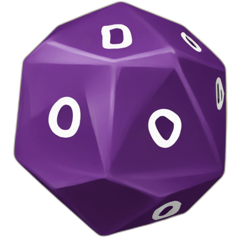 D20 dice emoji