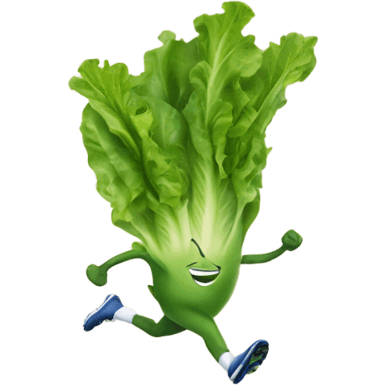 sprinting lettuce joyfully  emoji