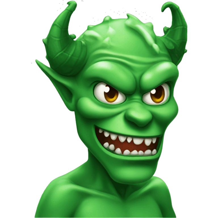 Create a green devil drooling Devil green beauty emoji