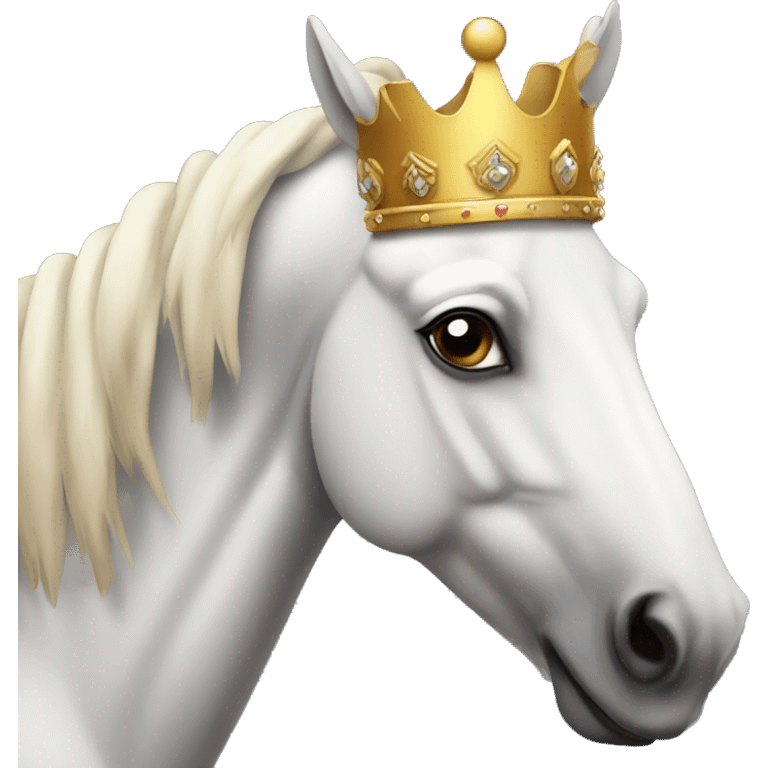 Horse with crown on the head emoji