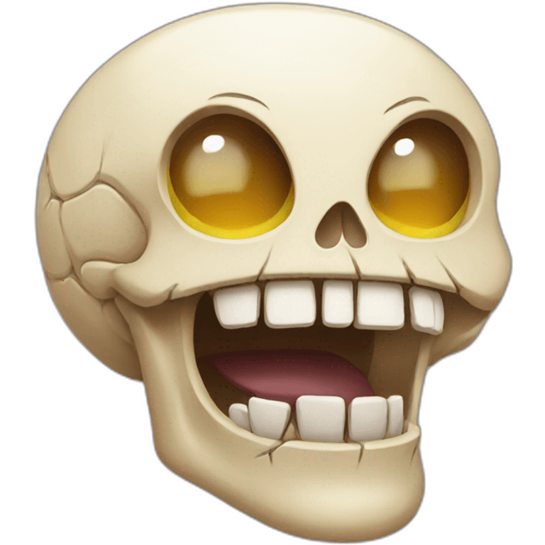 skull emoji but also laughing and crying emoji