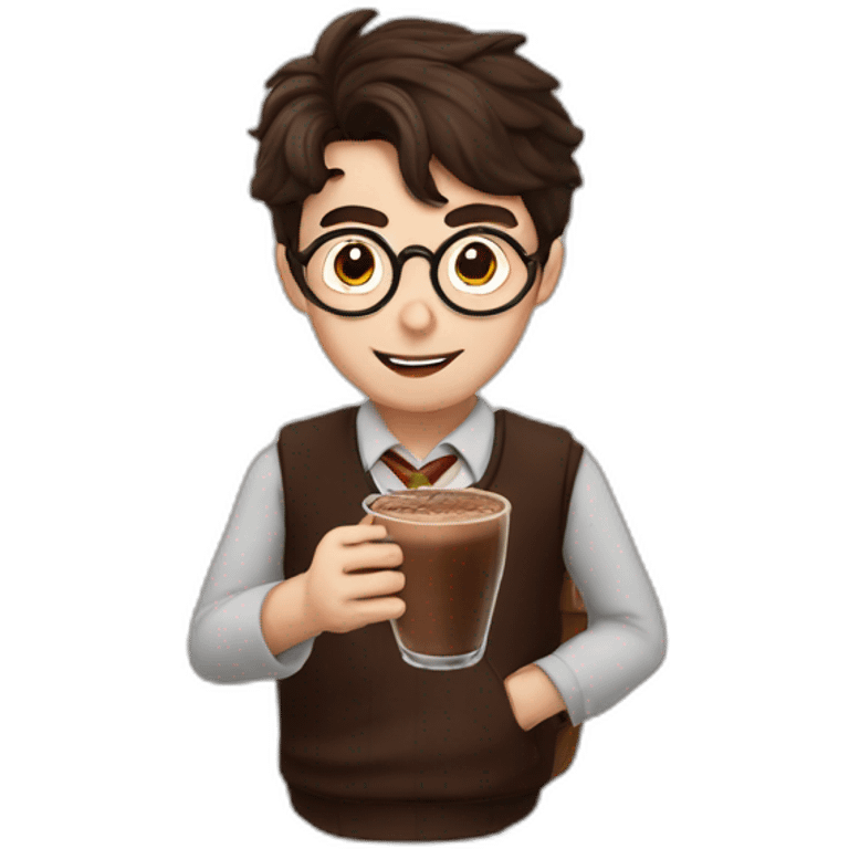 Harry Potter drinking cacao  emoji