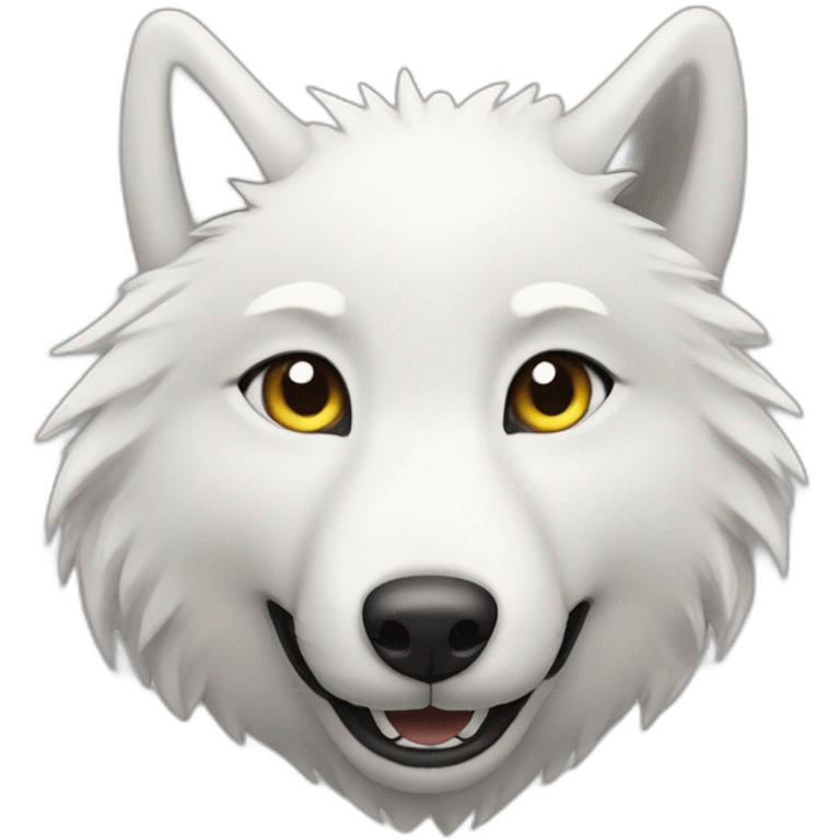 arctic wolf smiling emoji