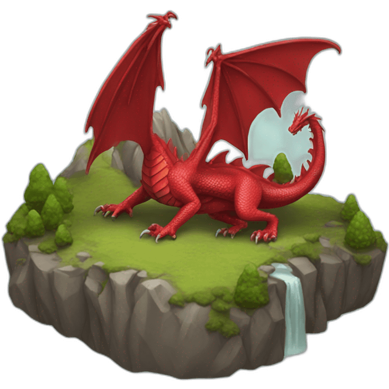 red dragon mountain emoji