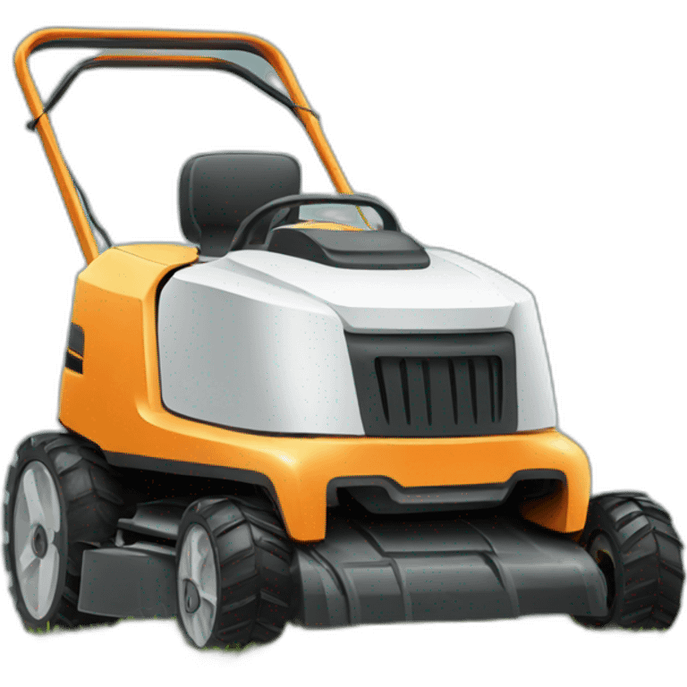 Garden mower robot emoji