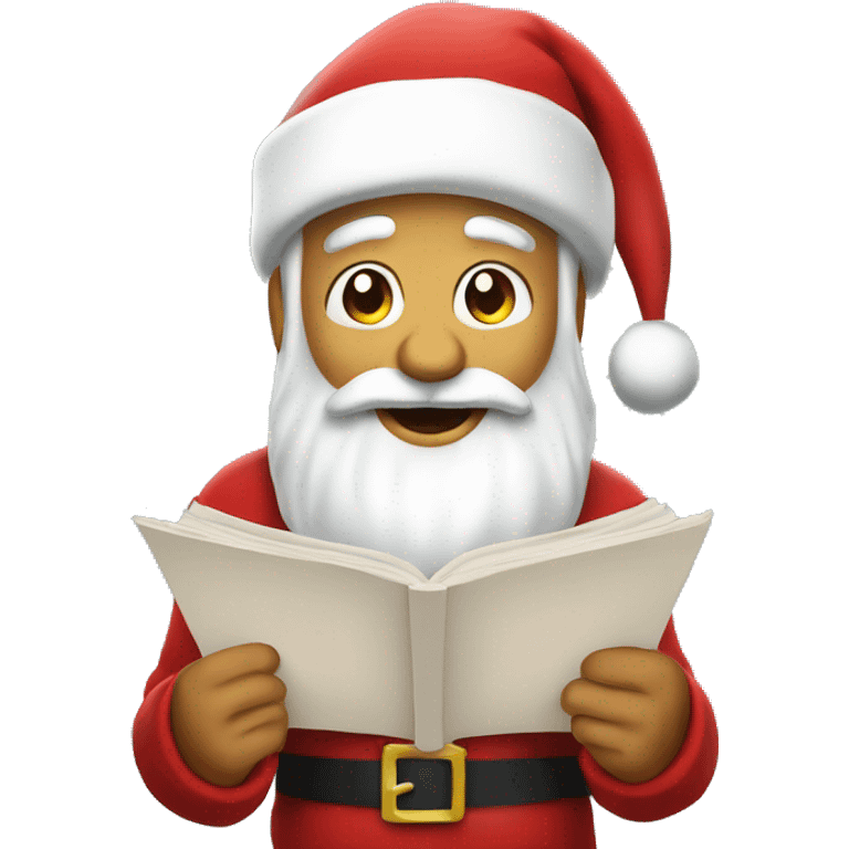 santa claus with nice list emoji