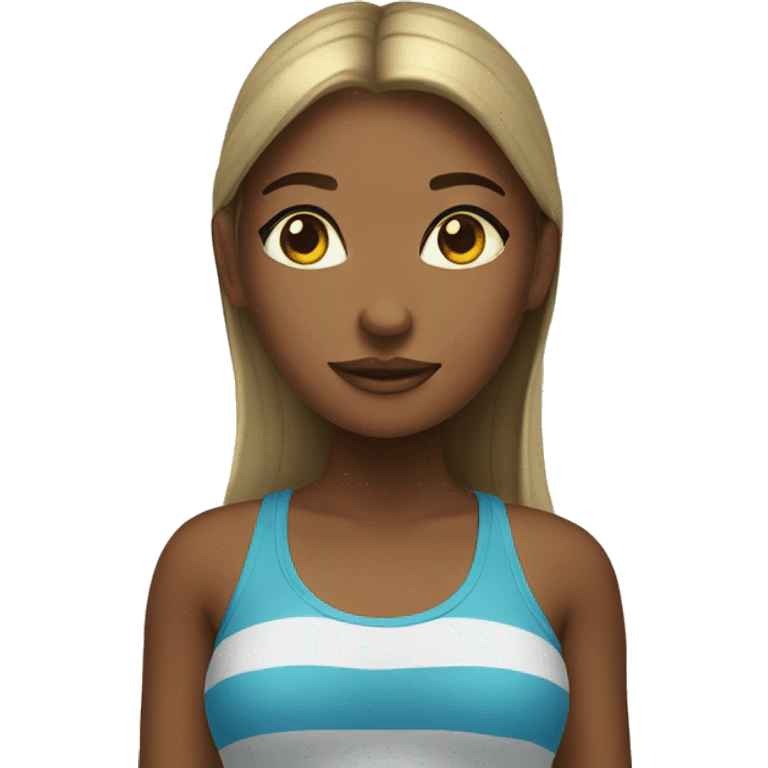 girl at beach emoji