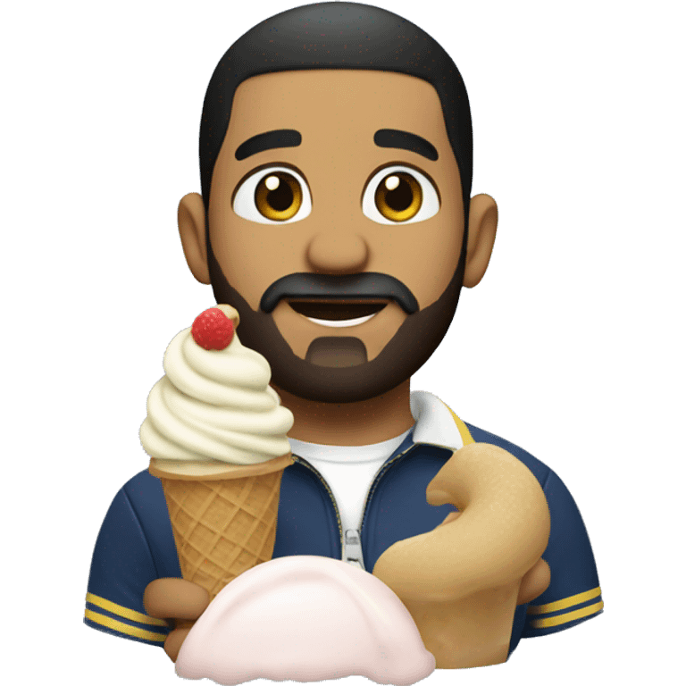 Drake eating ice cream emoji