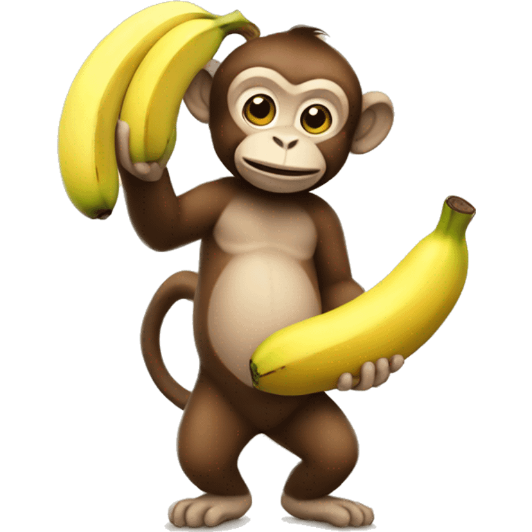 Monkey holding huge banana emoji