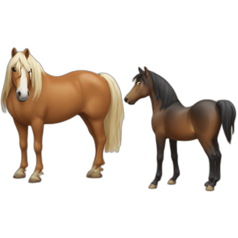 Linpin et un grenouile et un cheval emoji