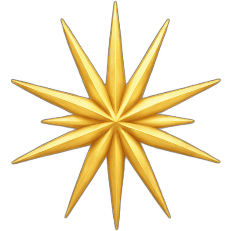 eight pointed golden fantasy star emoji