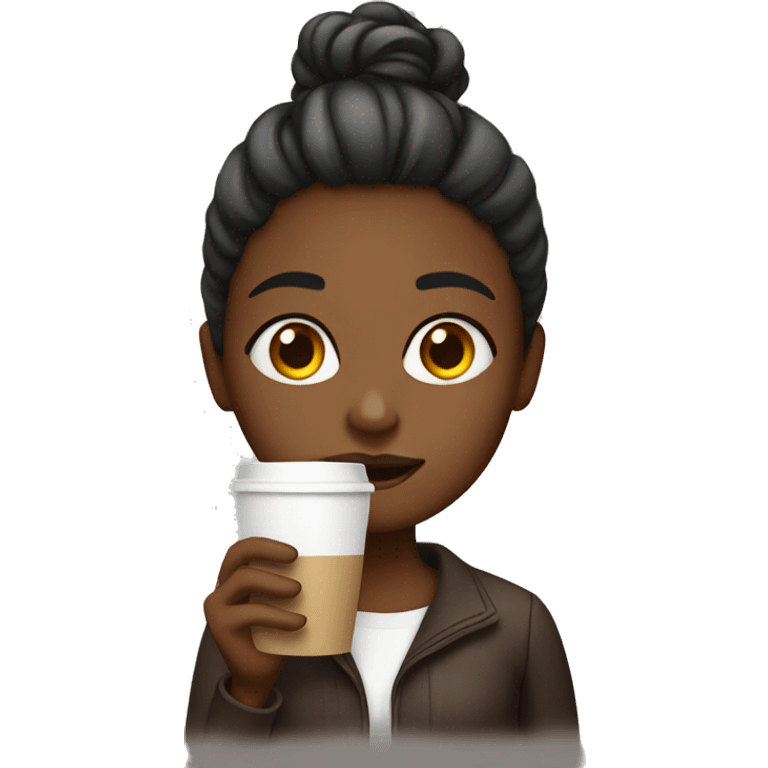 Girl who make a coffee emoji