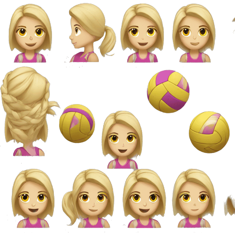 Blonde girl playing volleyball  emoji