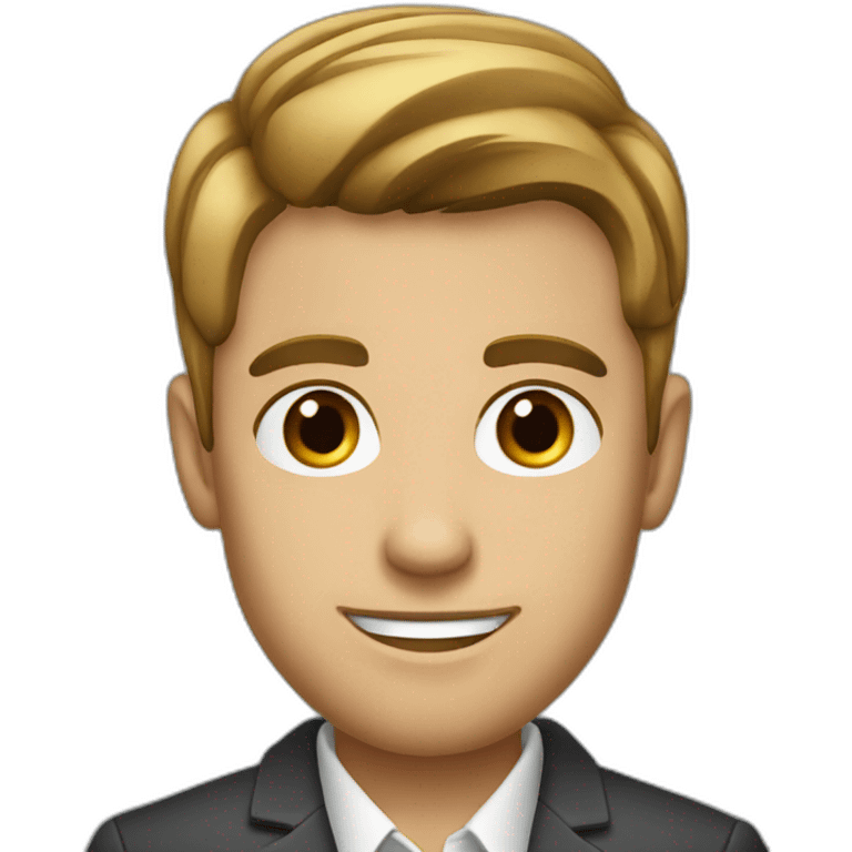 face of a young entrepreneur male short beard darkblond hair emoji