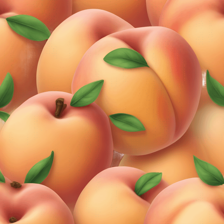 Peach with frosting emoji