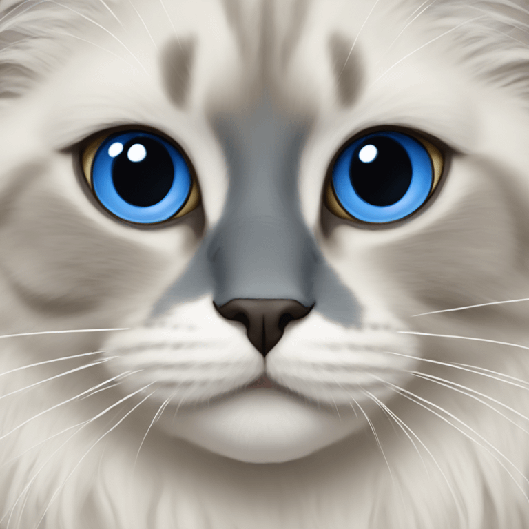 blue point ragdoll cat  emoji