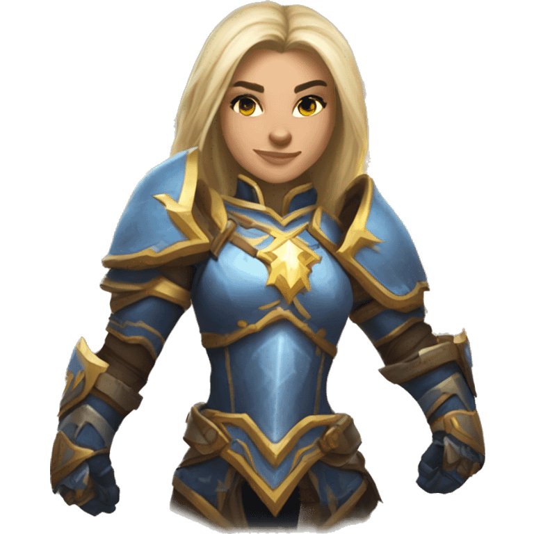 World of Warcraft Female Paladin with Thunderfury emoji