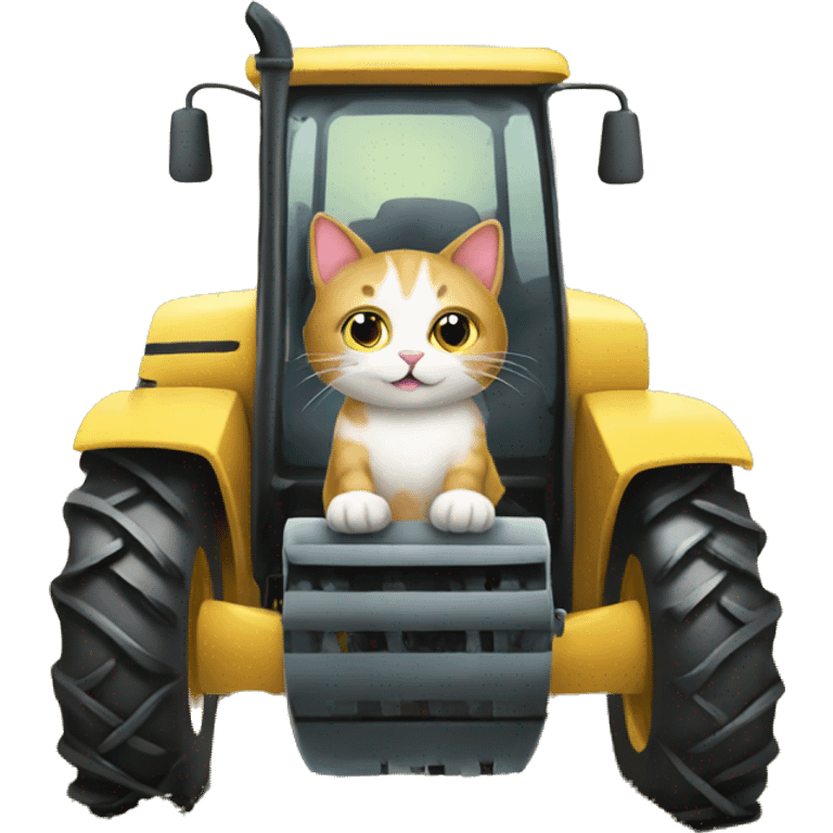  Cat in a tractor  emoji