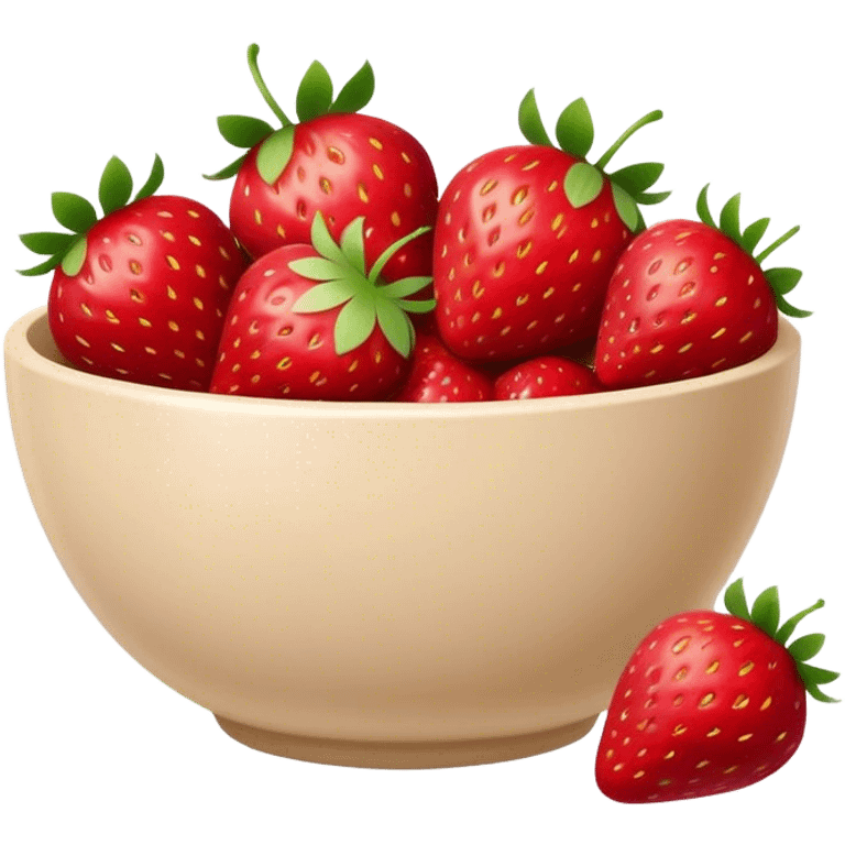 strawberries in beige bowl emoji