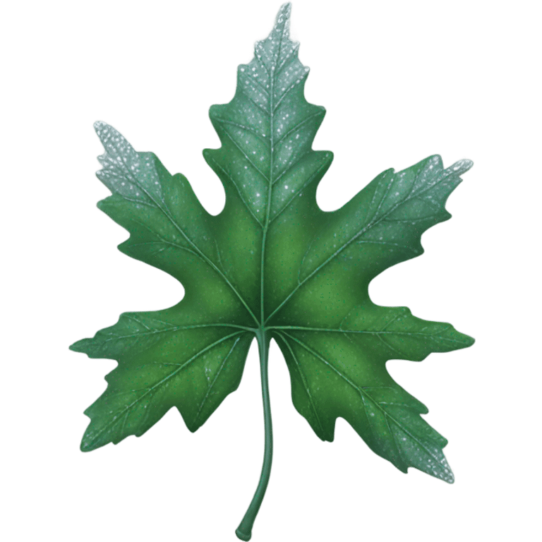 Silverscale leaf on white emoji