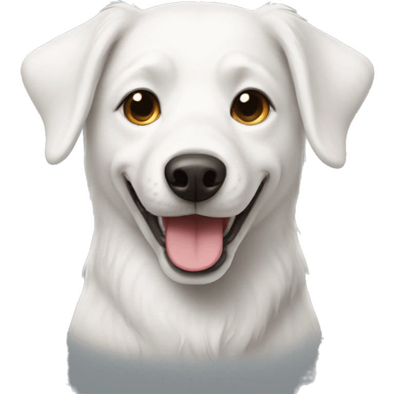 White dog for chirstmas emoji