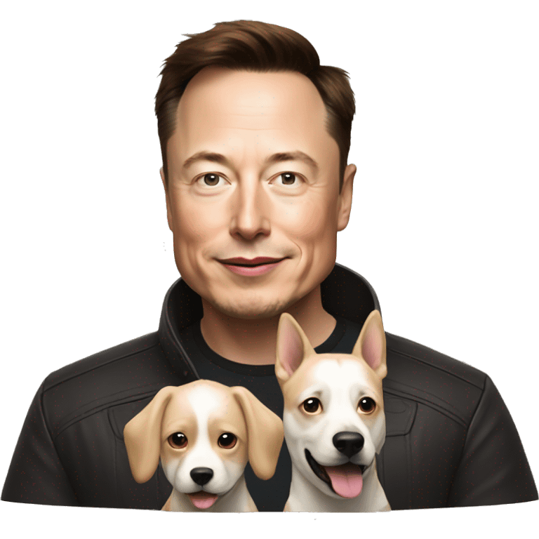 Elon musk with a dog emoji