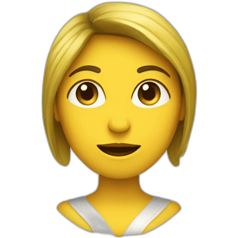 Femme qui tient une banane emoji