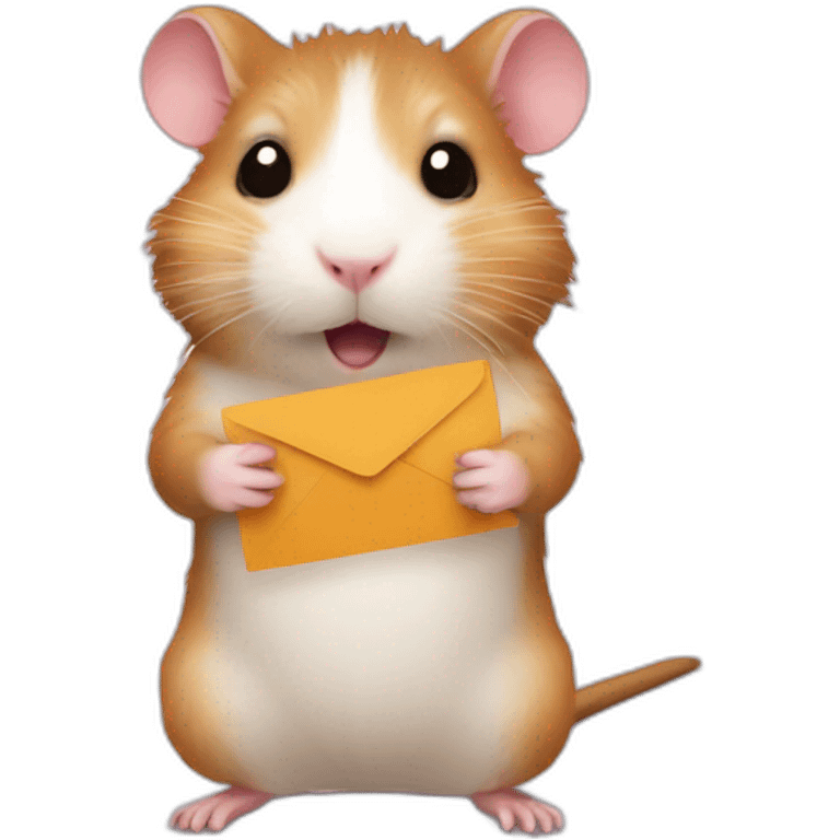 Hamster with letter x emoji