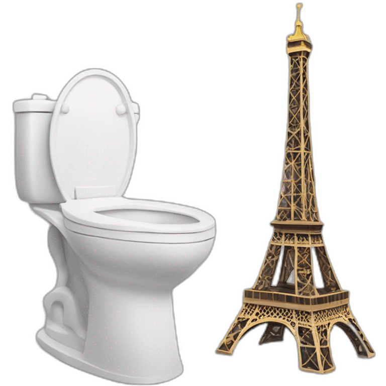 toilette sur la tour eiffel emoji