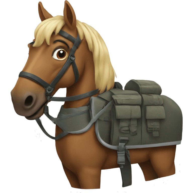 Soldier horse emoji