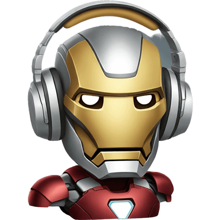 iron man speaking on headphones  emoji