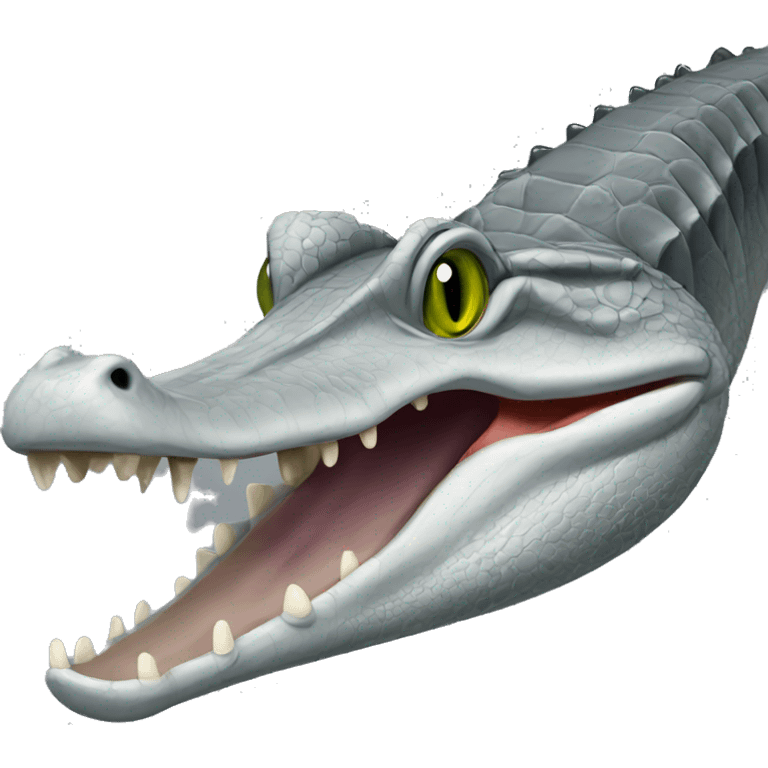 Grey Indian Gharial with very long mouth emoji