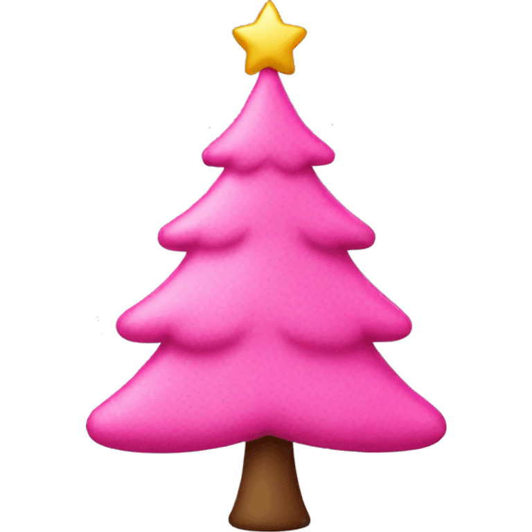 Pink Christmas tree emoji