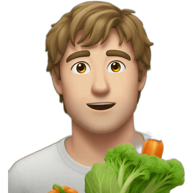 mr beast eating vegetables but it's actually people emoji